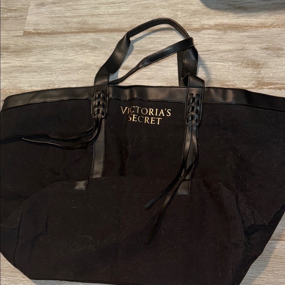 Victoria's Secret Black Tote Spacious Everyday Bag